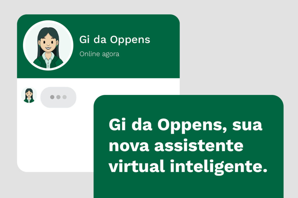 Janela de conversa com a assistente virtual inteligente